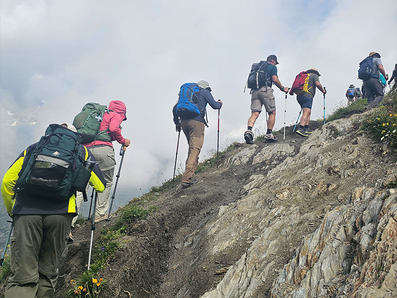 Trekking alrededor del Mont Blanc